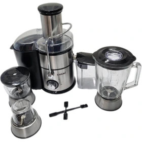 آبمیوه گیری ۴ کاره ۲ سرعته گلویی و پایه استیل kazuki مدل K504GPS